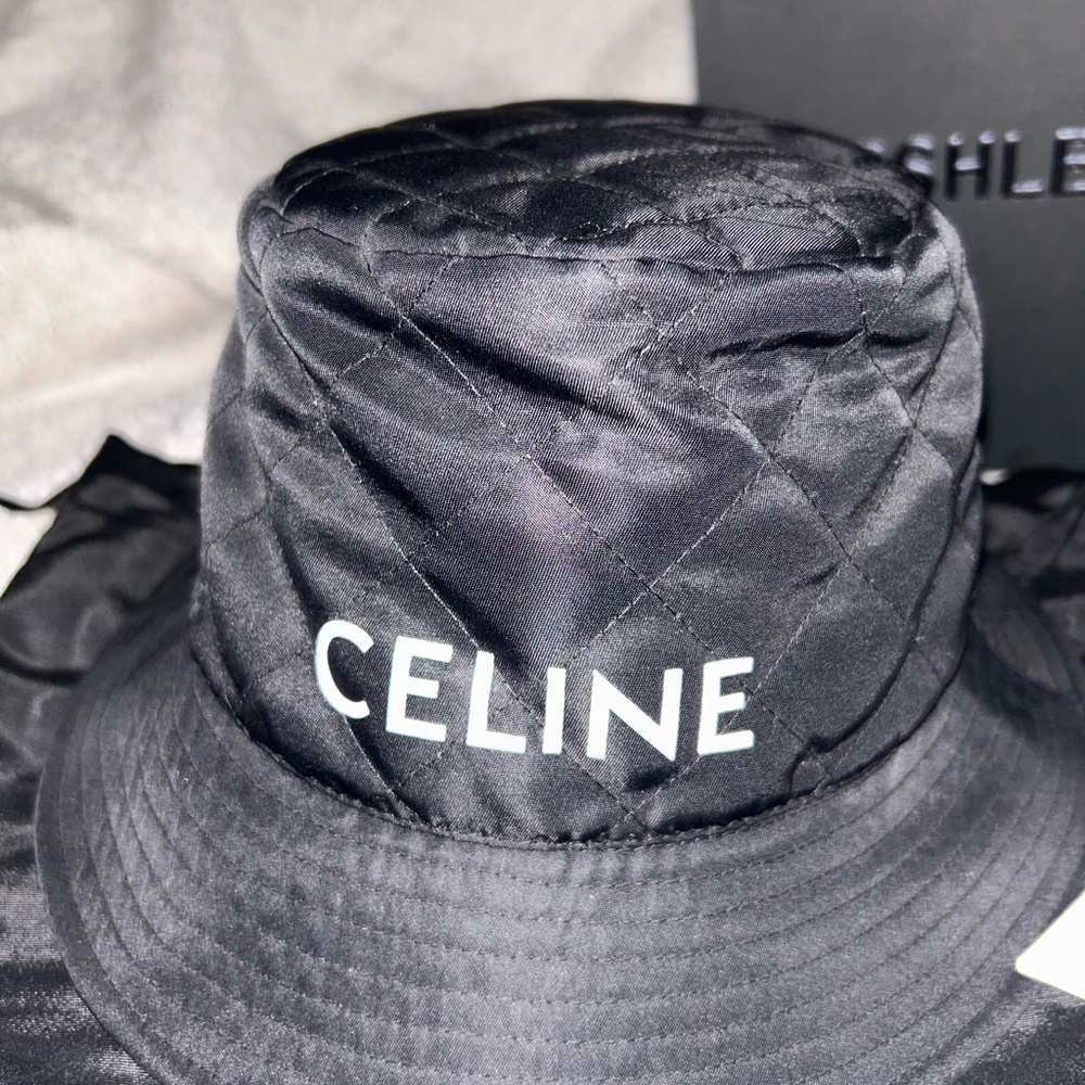 Celine Black Quilted Hat - Picture 2 of 9